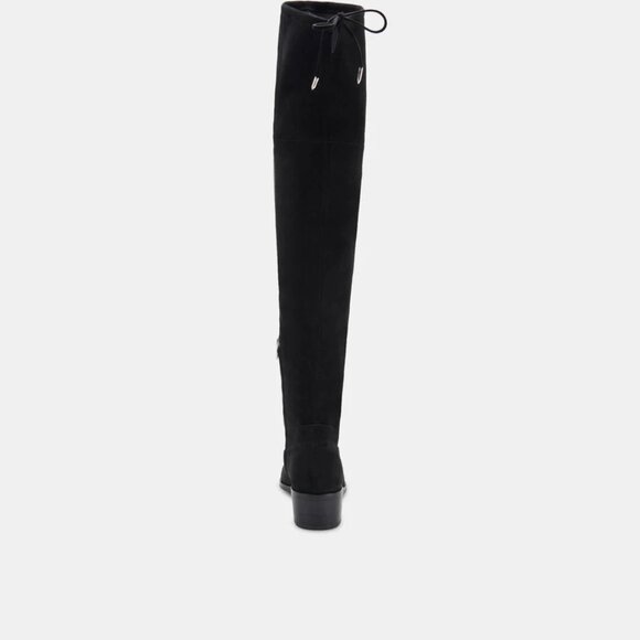 BNIB Dolce Vita Alsie Over-the-Knee Flat Boot in Black Stella Suede - Picture 13 of 15